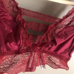 Victoria’s Secret Lace Bralette, Wine Red, Sz S